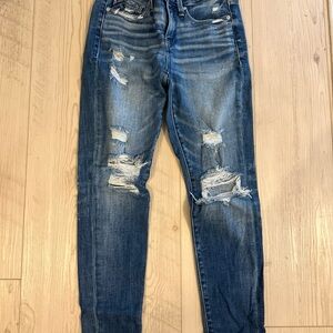 Buckle Blue Distressed Ankle Jeans • size 25